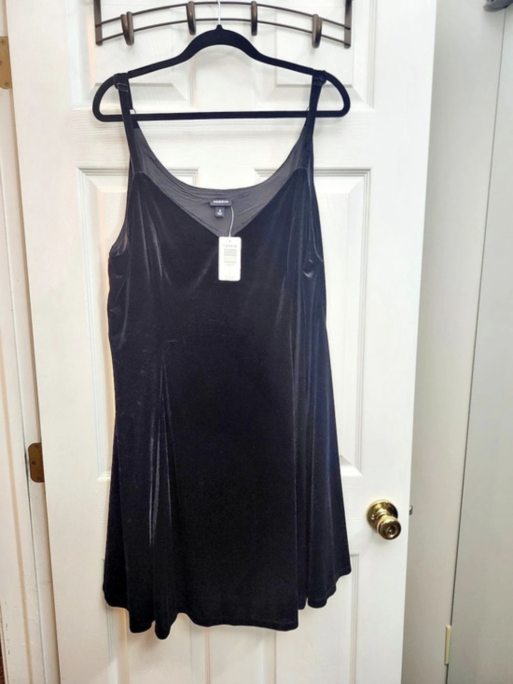 TORRID Velvet V-Neck Cami Dress Black Maxi, Torrid 3, 3X